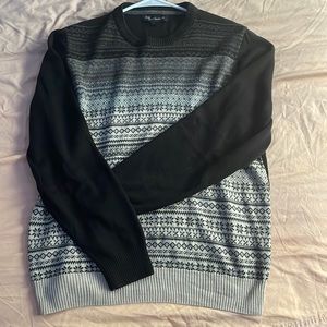 Small mens - medium womens sweater with black, light blue to light gray gradient
